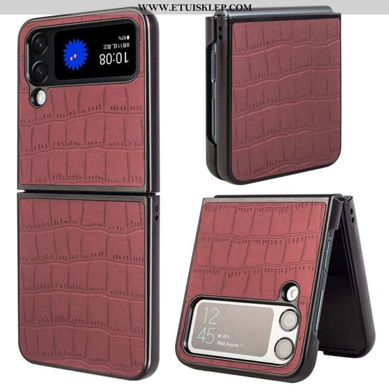 Etui do Samsung Galaxy Z Flip 4 Etui Folio Styl Skóry Krokodyla